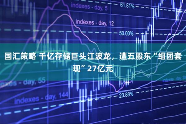 国汇策略 千亿存储巨头江波龙，遭五股东“组团套现”27亿元